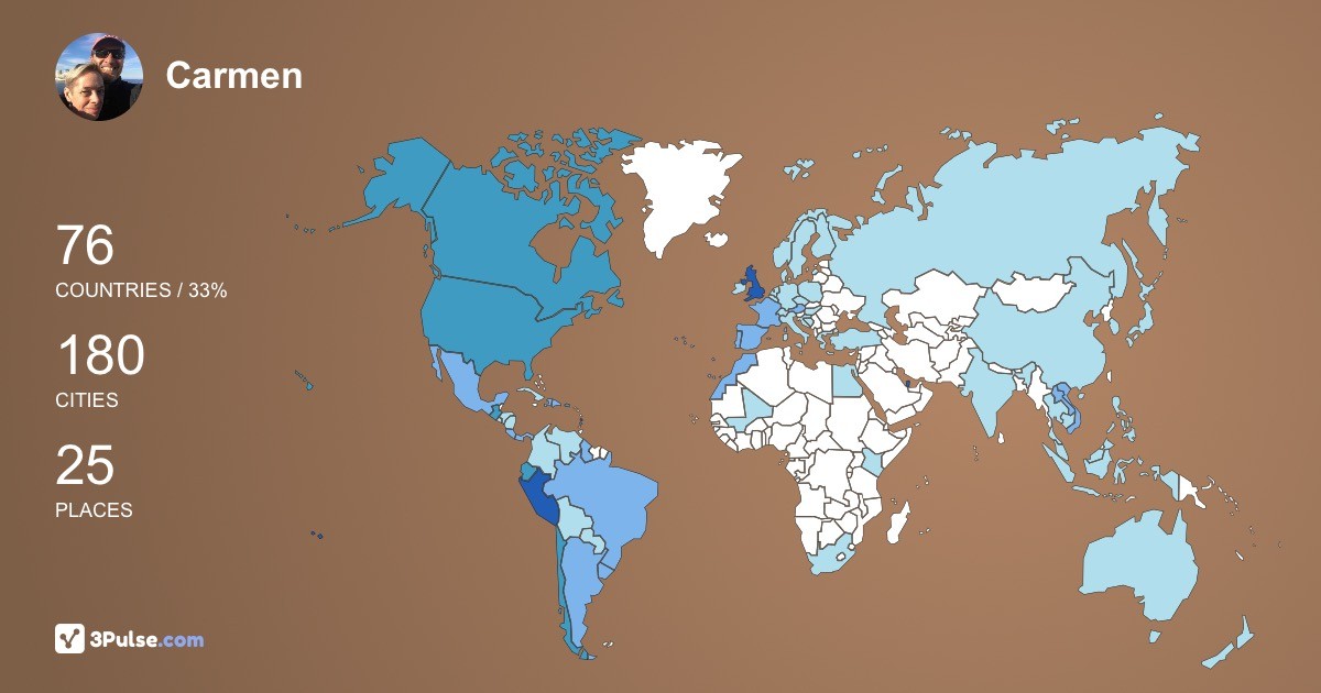 Carmen Dominguez's Travel Map Image