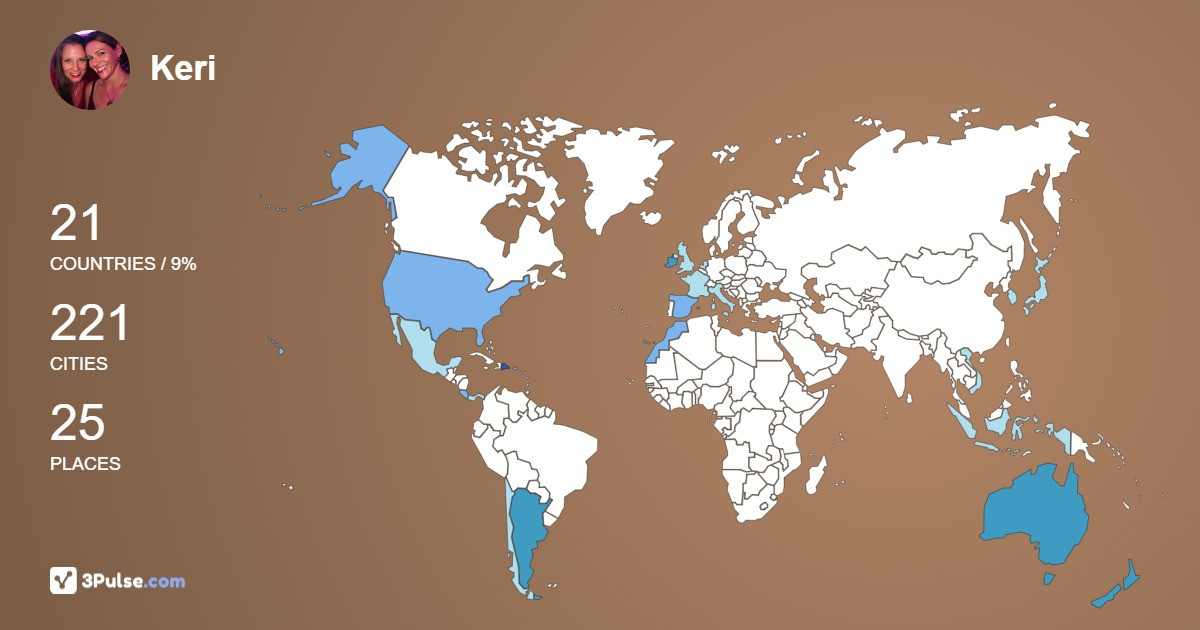 Изображение Карты путешествий Keri Clarke