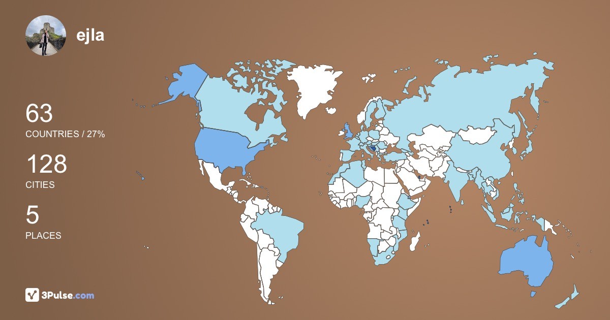Изображение Карты путешествий ejla Karahasanovi