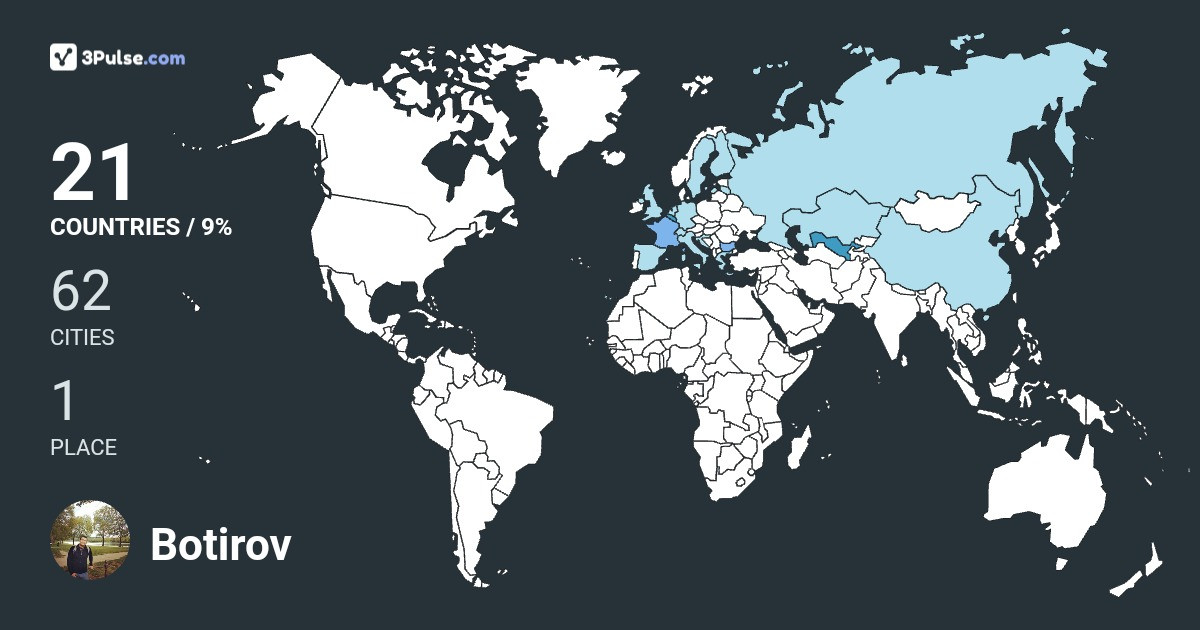 Изображение Карты путешествий Botirov Khojiakbar