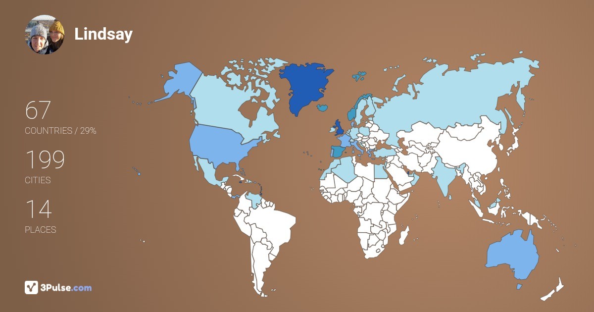 Lindsay Fletcher's Travel Map Image