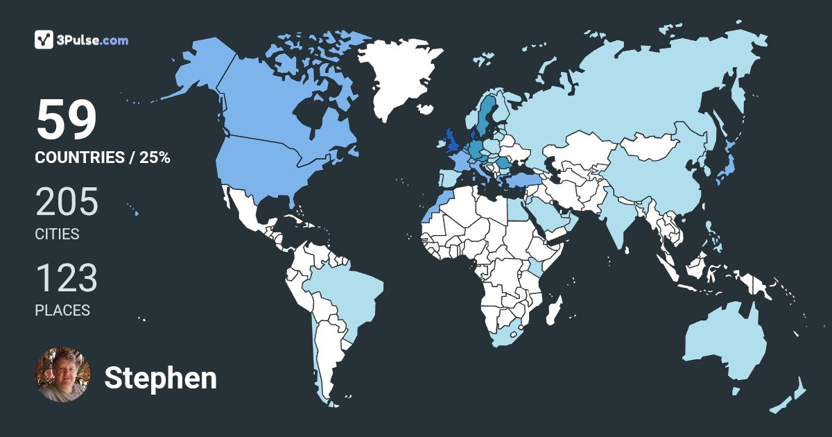 Изображение Карты путешествий Stephen Stead