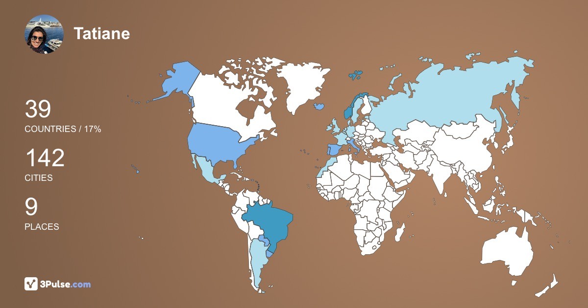 Изображение Карты путешествий Tatiane Conrad