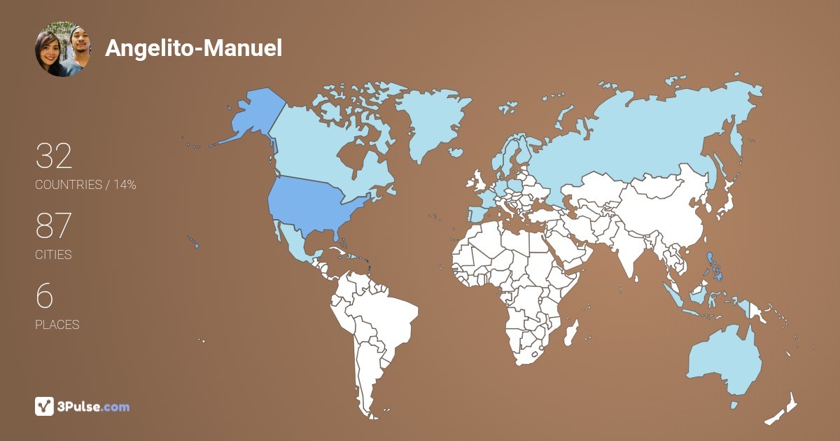 Angelito-Manuel Fajardo's Travel Map Image