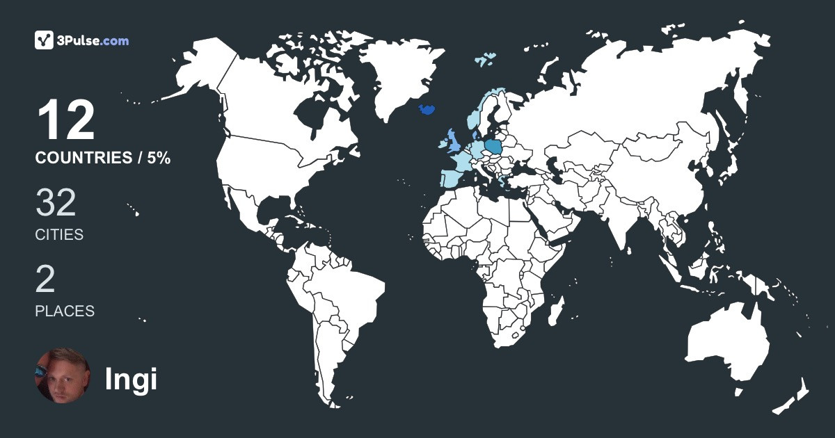 Ingi marsson's Travel Map Image