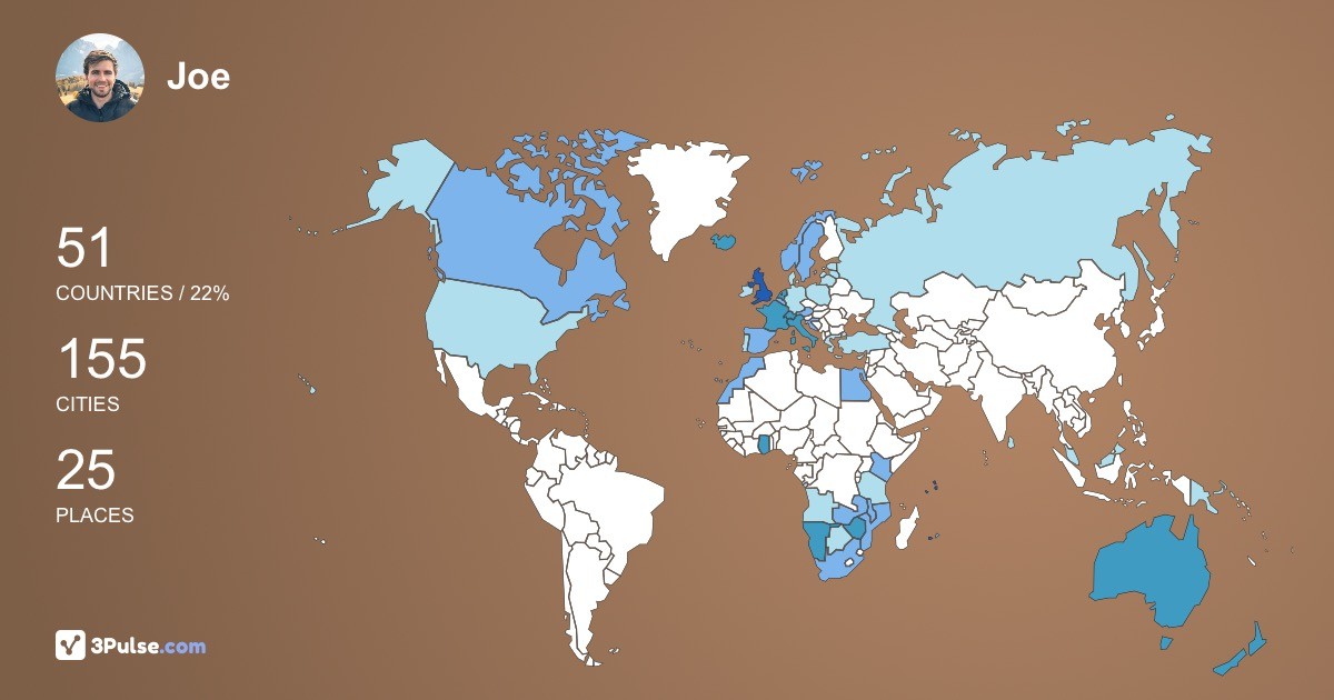 Изображение Карты путешествий Joe DAmbra