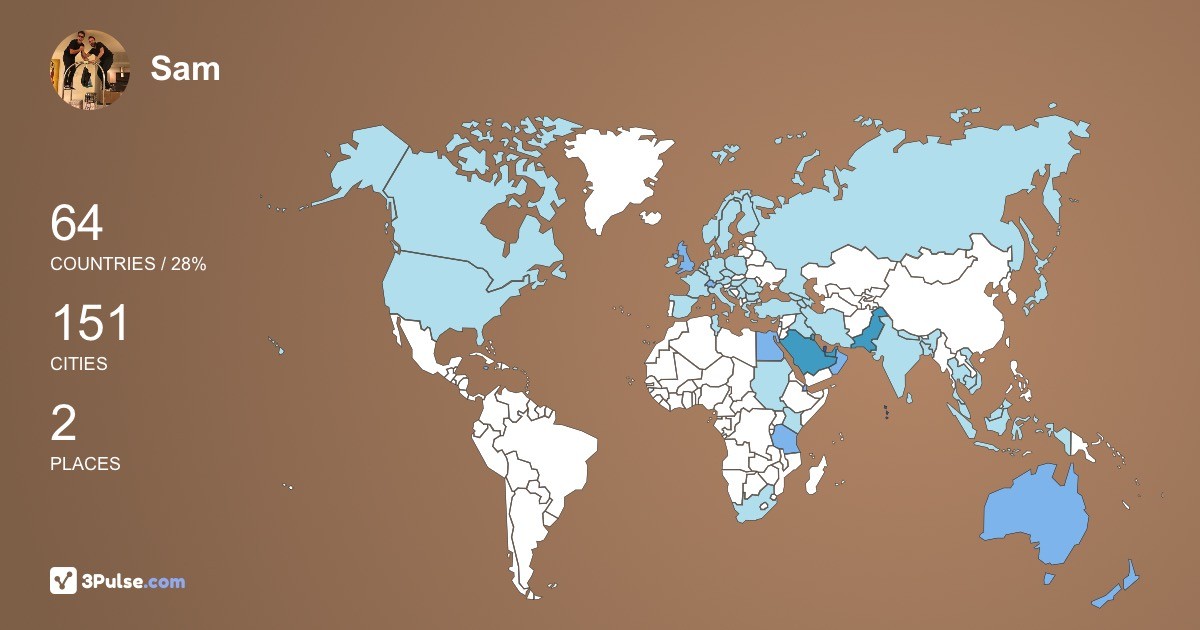 Изображение Карты путешествий Sam Hopkinson
