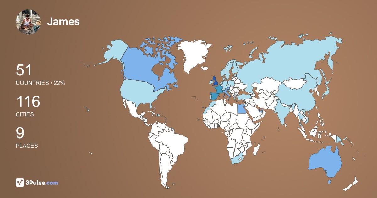 Изображение Карты путешествий James Paul