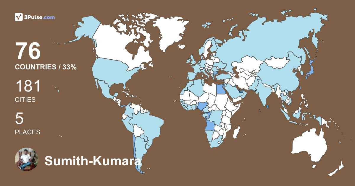 Изображение Карты путешествий Sumith-Kumara Wanninayaka