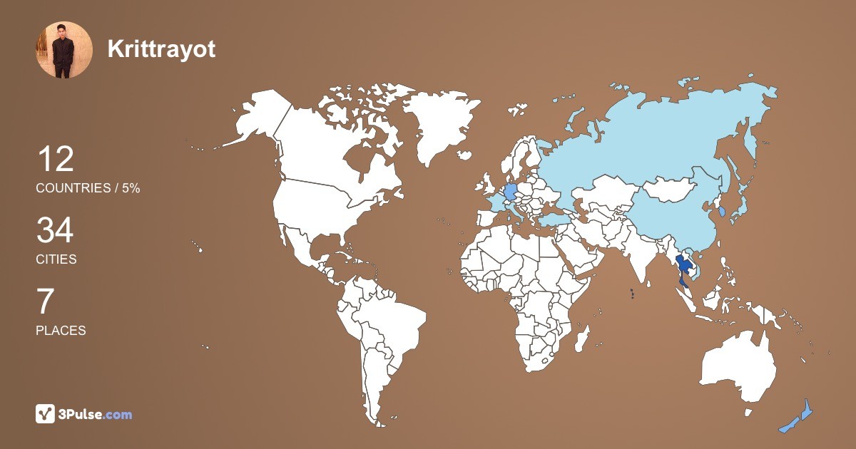 Krittrayot Janchidfar's Travel Map Image