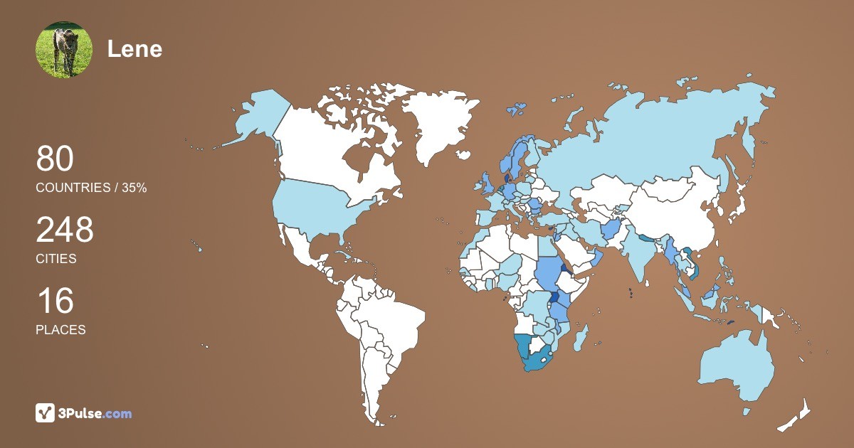 Изображение Карты путешествий Lene Hansen