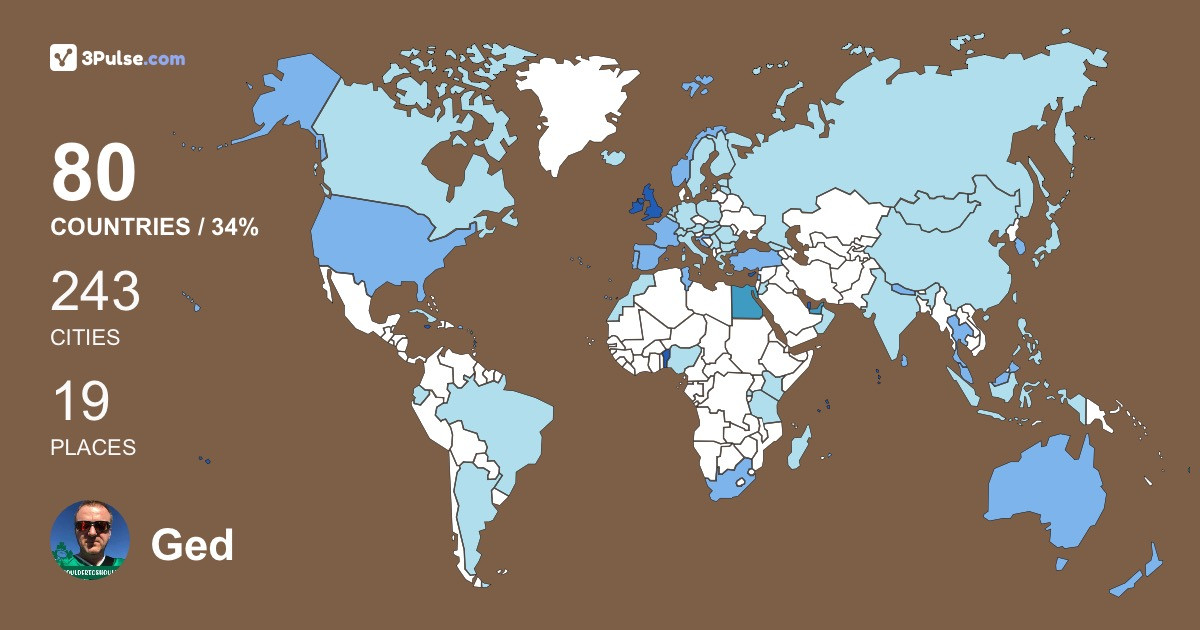 Изображение Карты путешествий Ged Brown