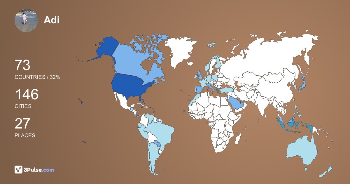 Adi Prince's Travel Map Image
