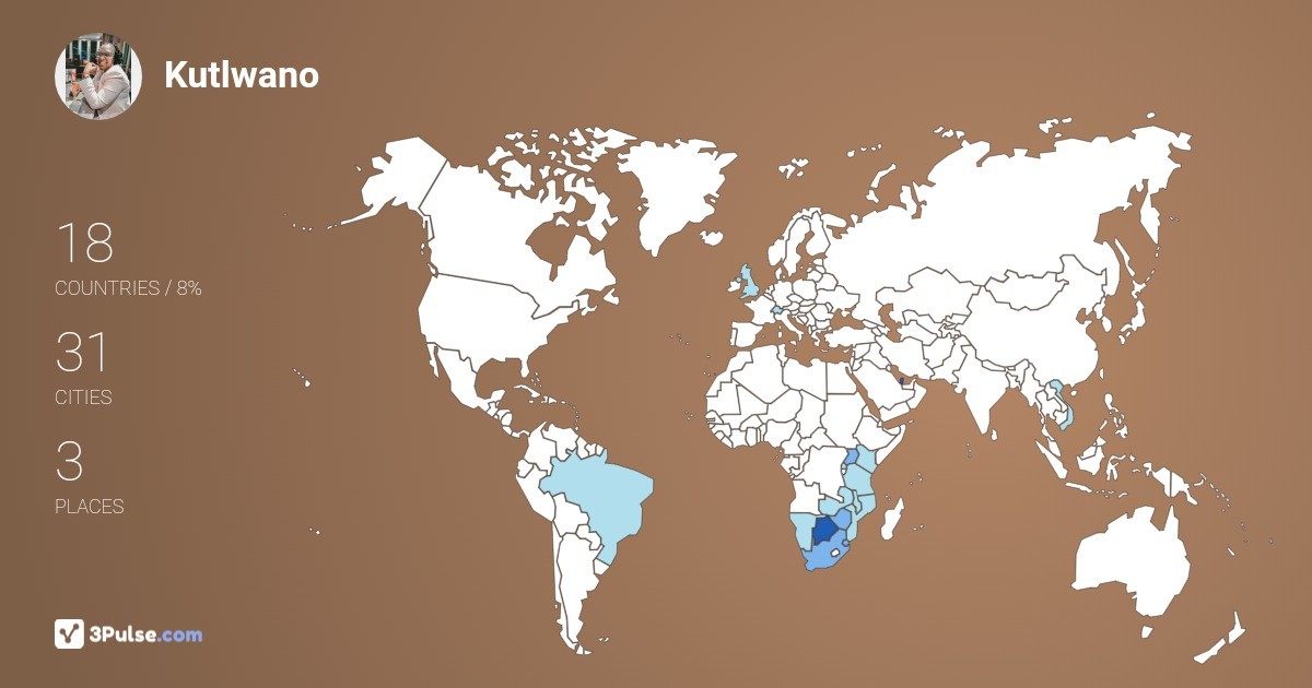 Изображение Карты путешествий Kutlwano Magashula