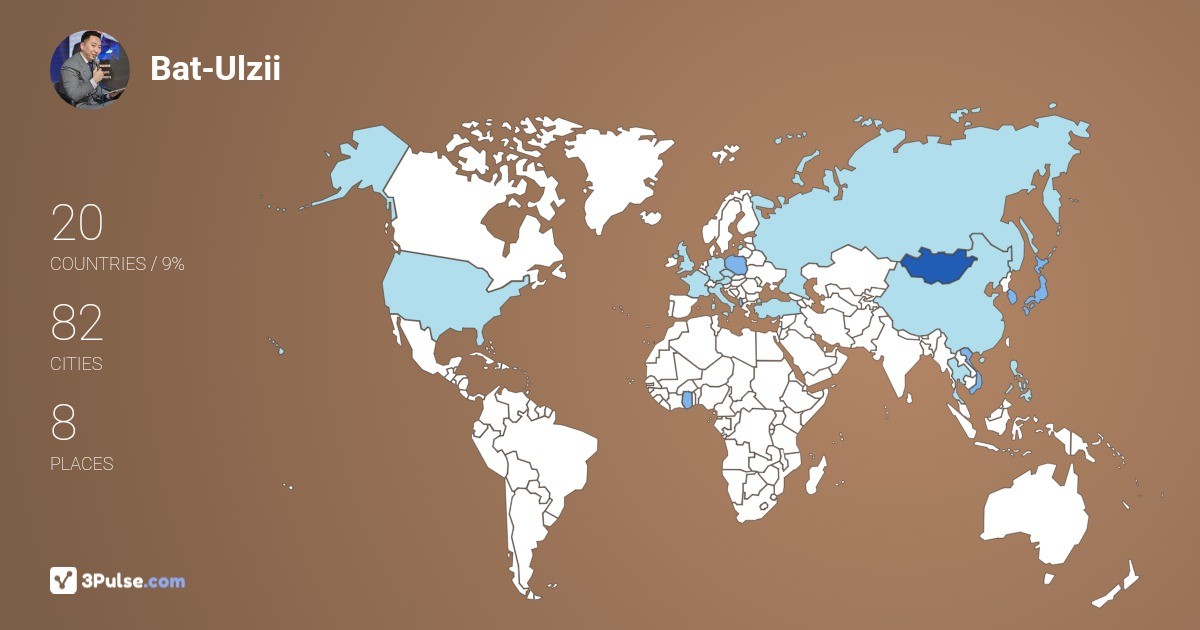 Изображение Карты путешествий Bat-Ulzii Taivan