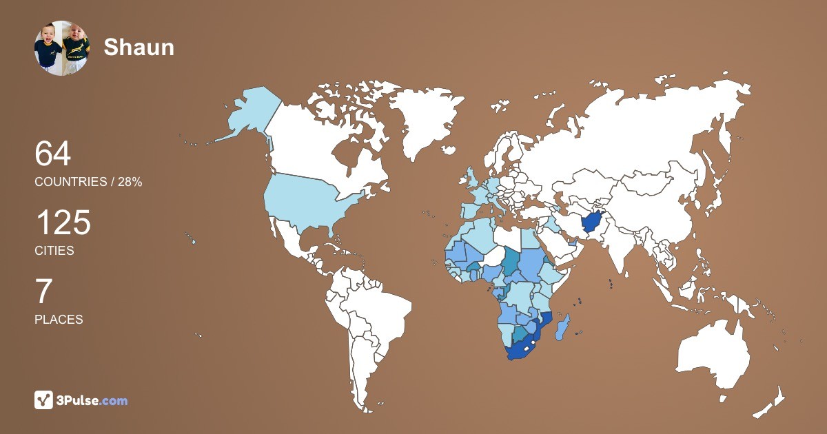 Изображение Карты путешествий Shaun Starke