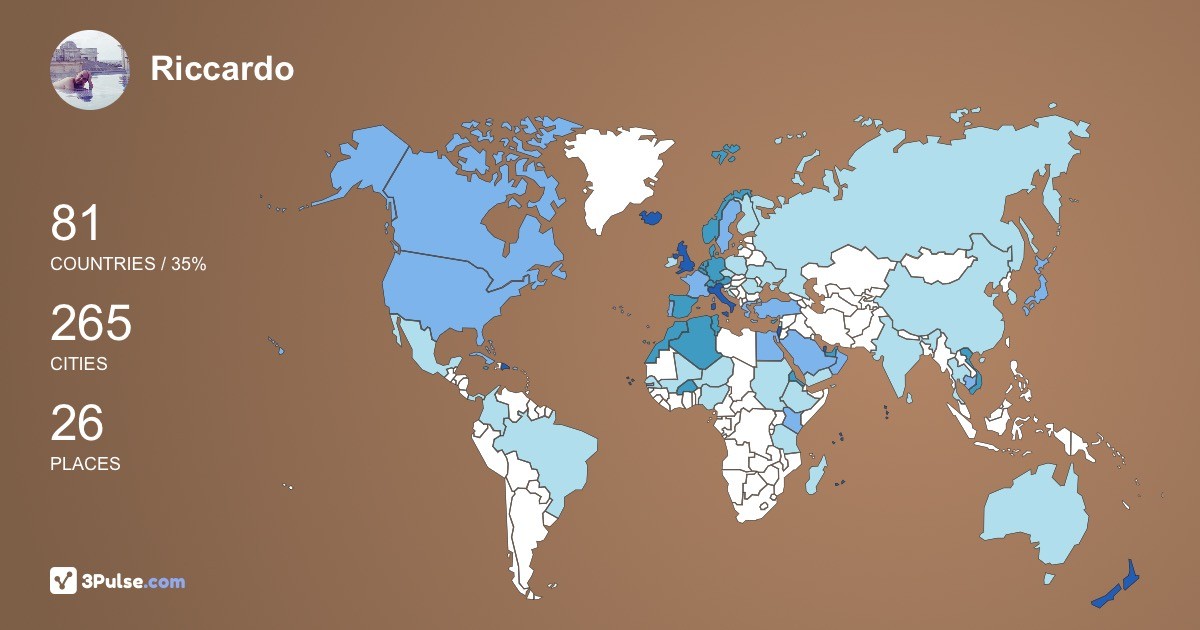 Riccardo Genocchio's Travel Map Image