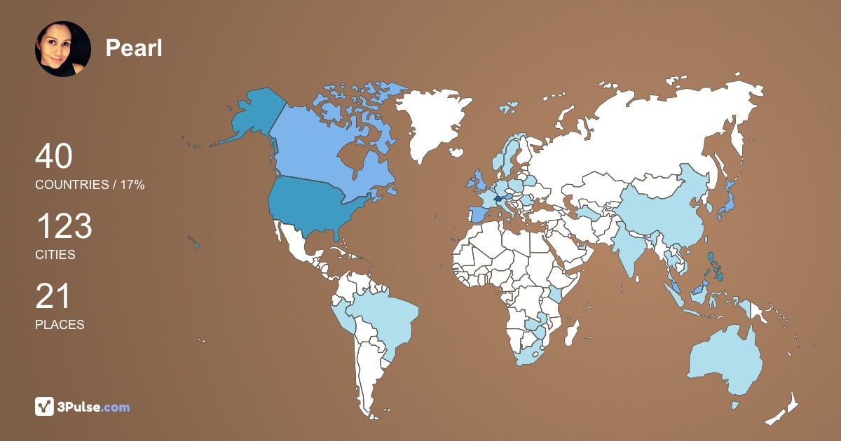 Pearl Managuelod's Travel Map Image