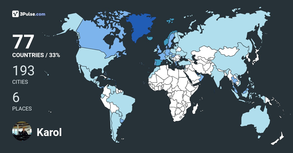 Karol Vicena's Travel Map Image