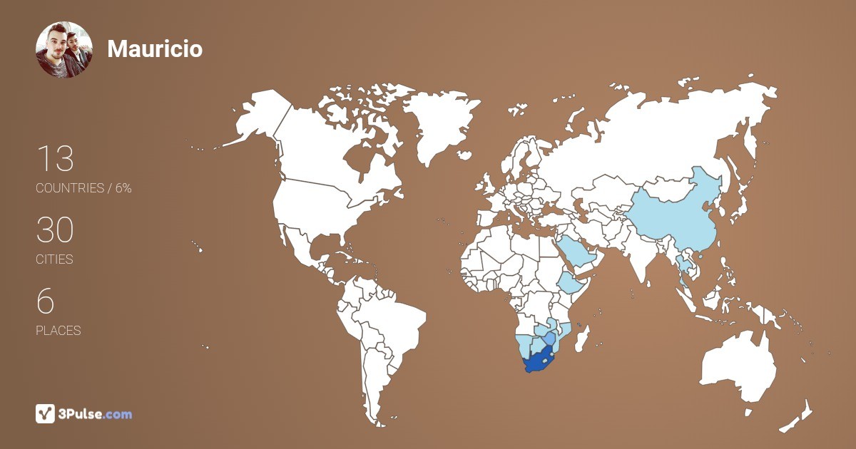 Изображение Карты путешествий Mauricio Viljoen