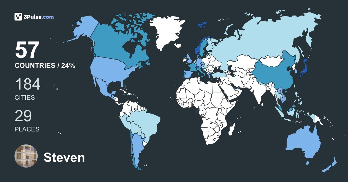 Изображение Карты путешествий Steven Chiu