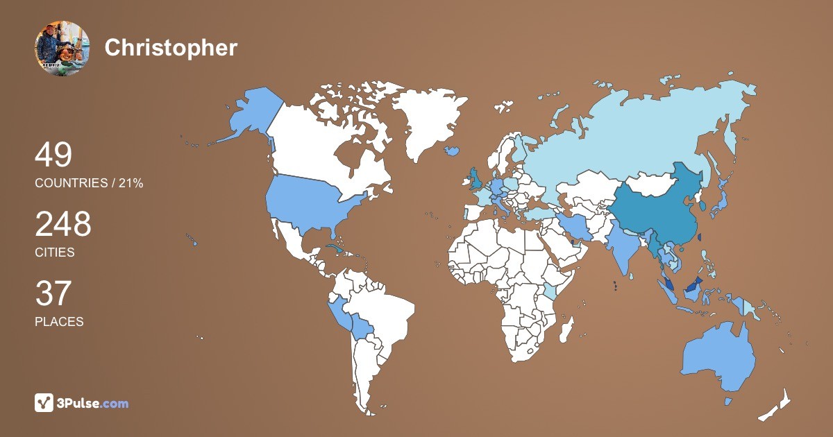 Изображение Карты путешествий Christopher Chia