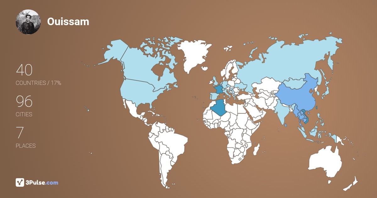 Ouissam Mokretar's Travel Map Image
