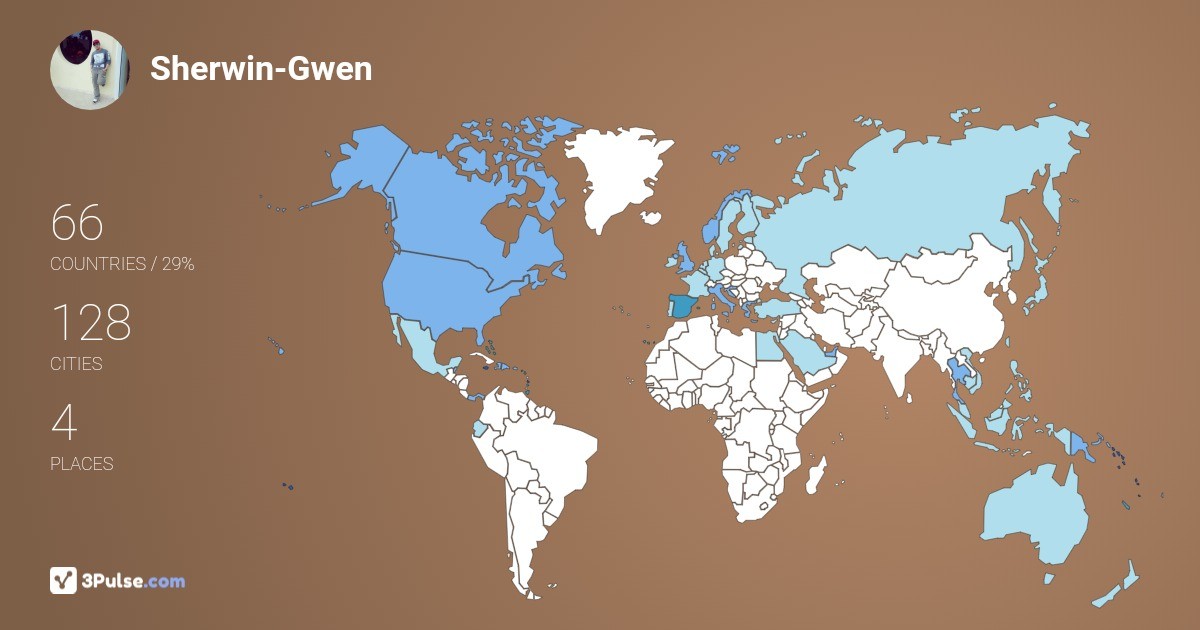 Sherwin-Gwen Mondragon-Silverio's Travel Map Image