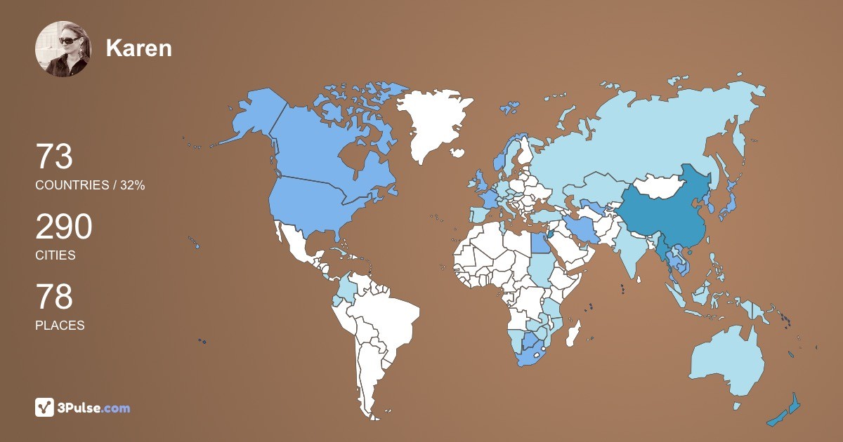 Изображение Карты путешествий Karen Leotoing