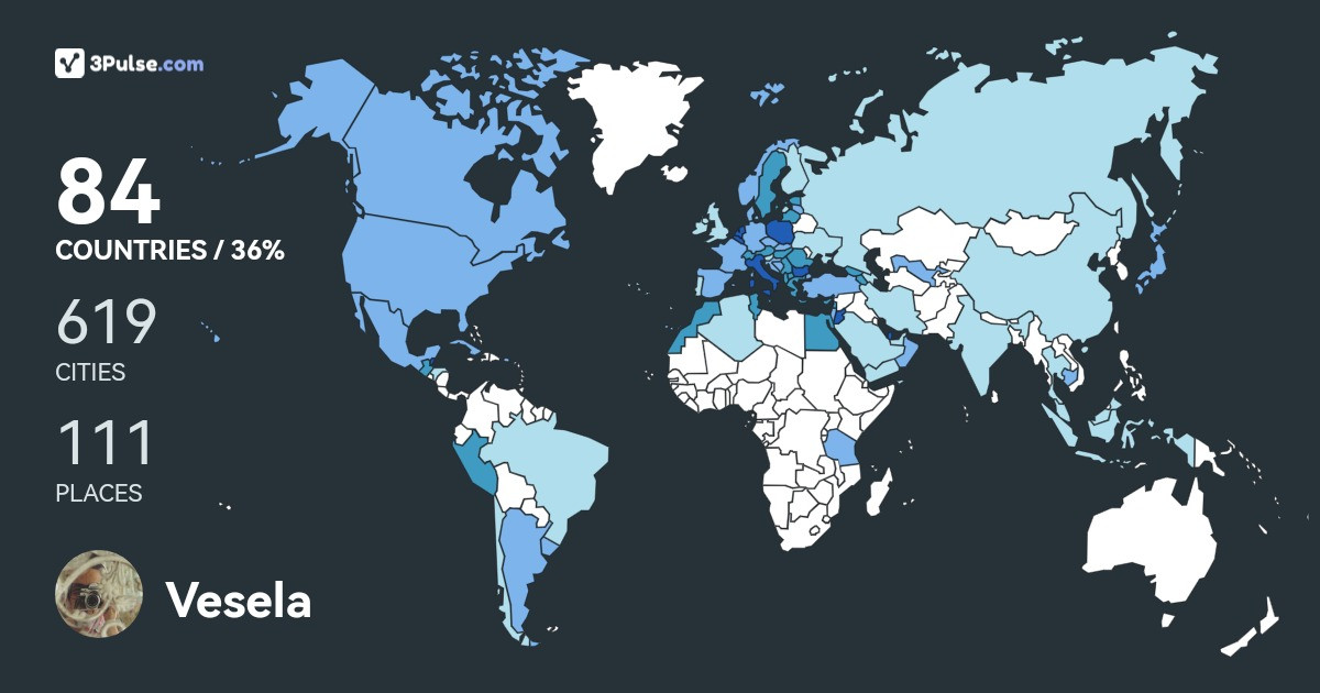 Изображение Карты путешествий Vesela Mehandzhiyska