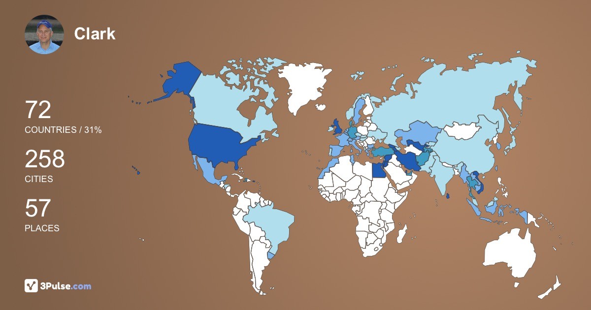 Изображение Карты путешествий Clark Plexico
