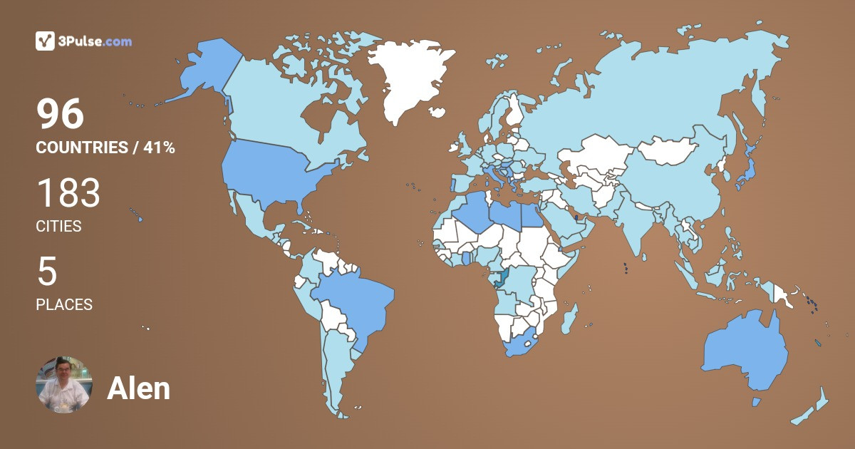 Alen Franeta's Travel Map Image