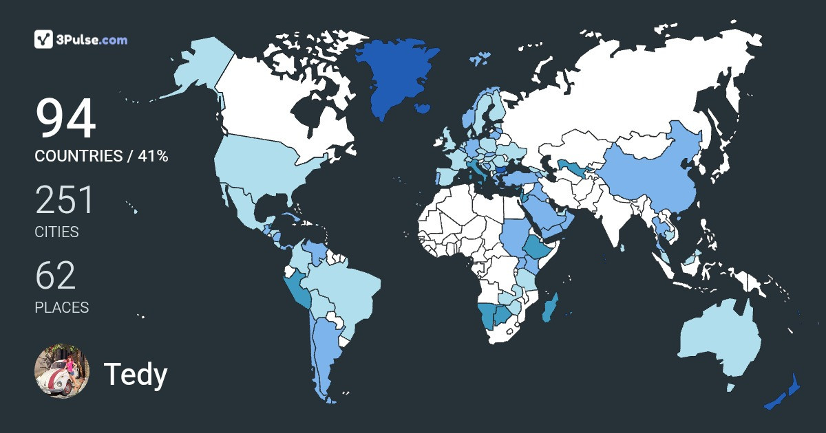 Изображение Карты путешествий Tedy Ivanova