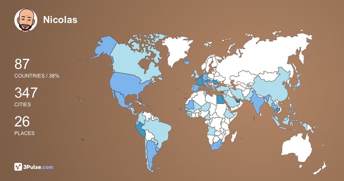 Изображение Карты путешествий Nicolas Guindon