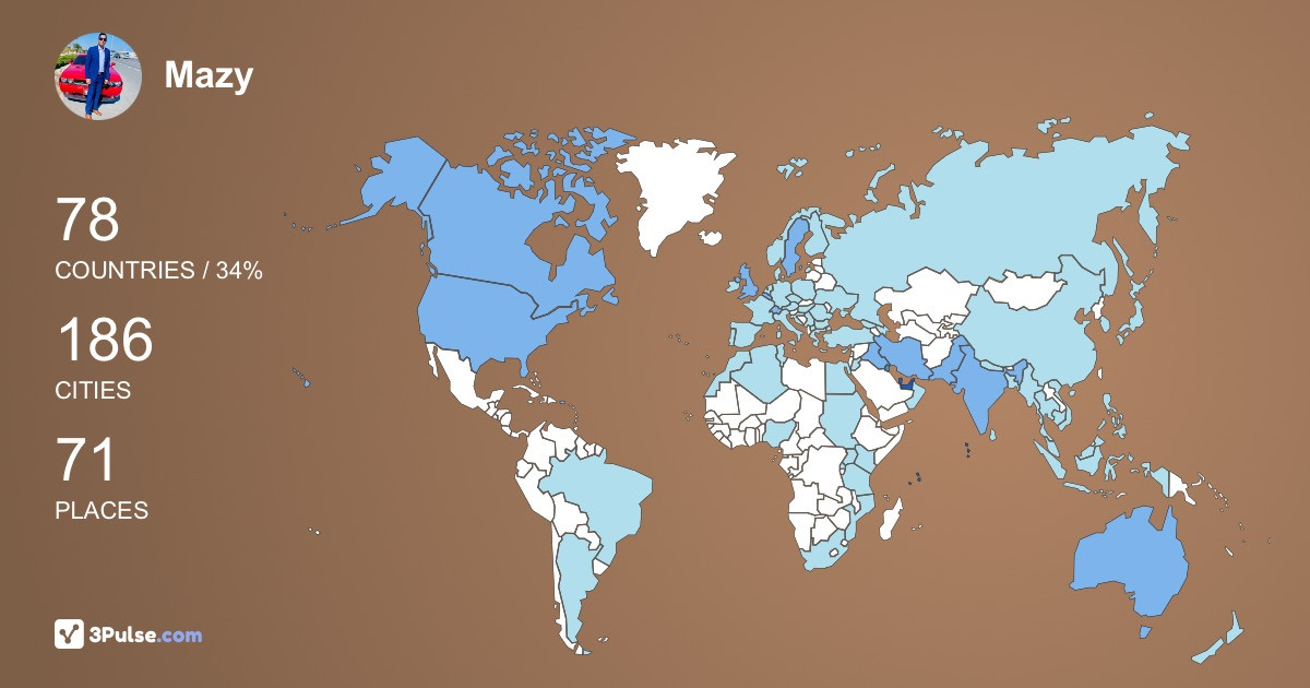 Изображение Карты путешествий Mazy Rizvi