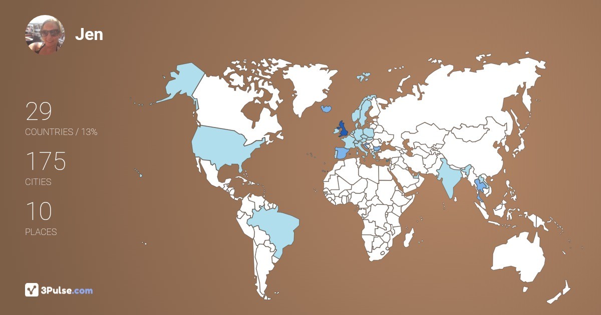 Изображение Карты путешествий Jen Martin