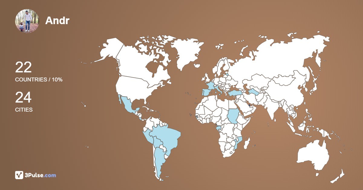 Andr Jesus's Travel Map Image