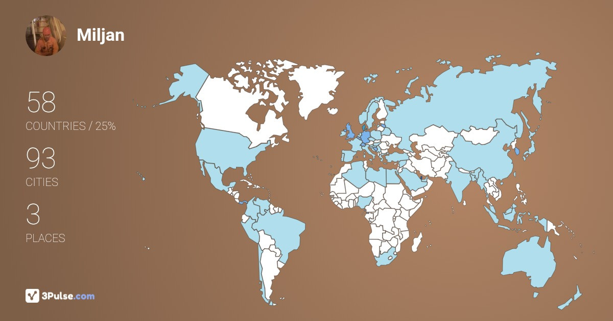 Изображение Карты путешествий Miljan Grubeli