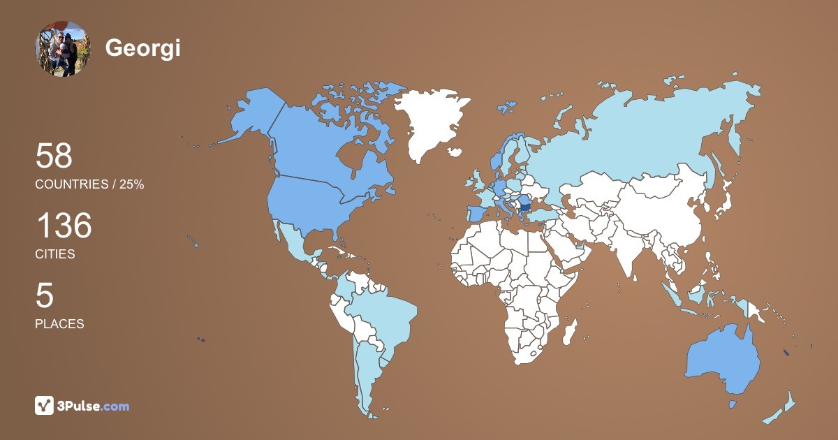 Georgi Mihalev's Travel Map Image