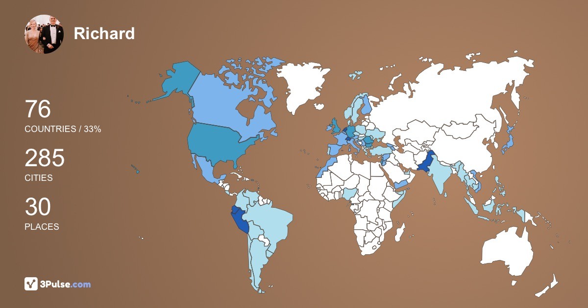 Изображение Карты путешествий Richard Cabell