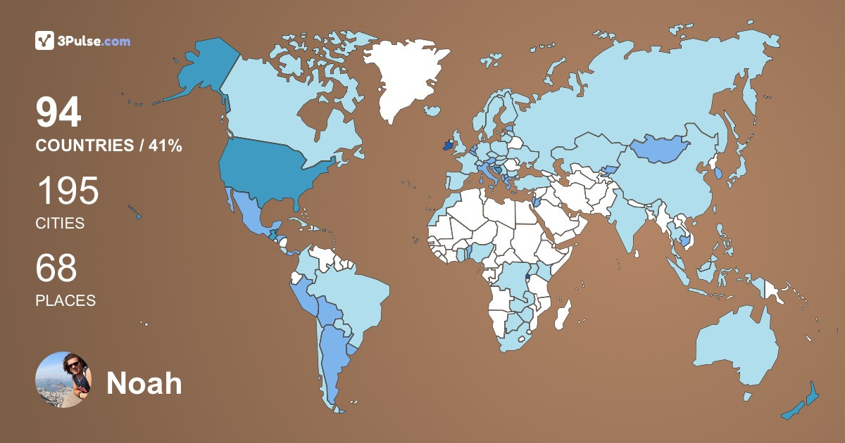 Изображение Карты путешествий Noah Aguirre