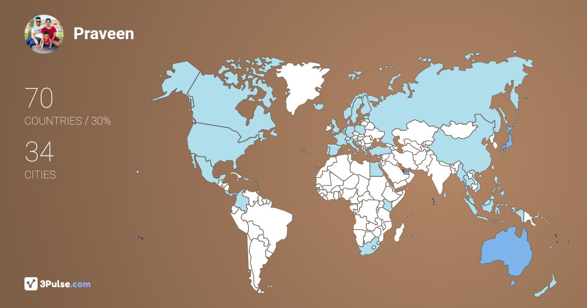 Изображение Карты путешествий Praveen Abishek