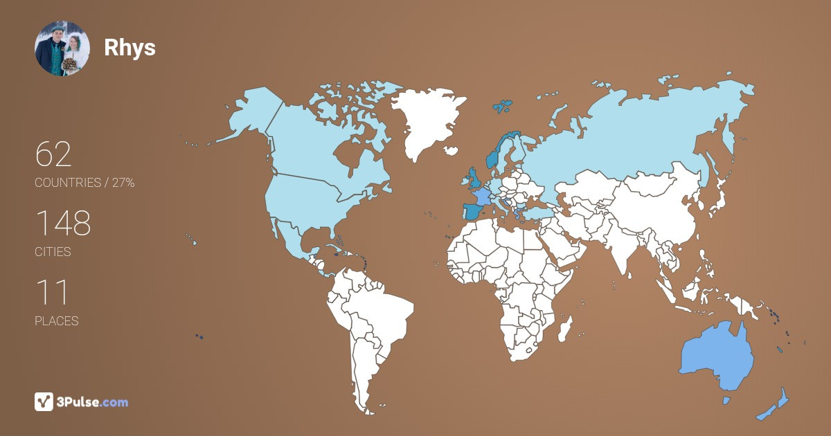 Изображение Карты путешествий Rhys Clee-Williams