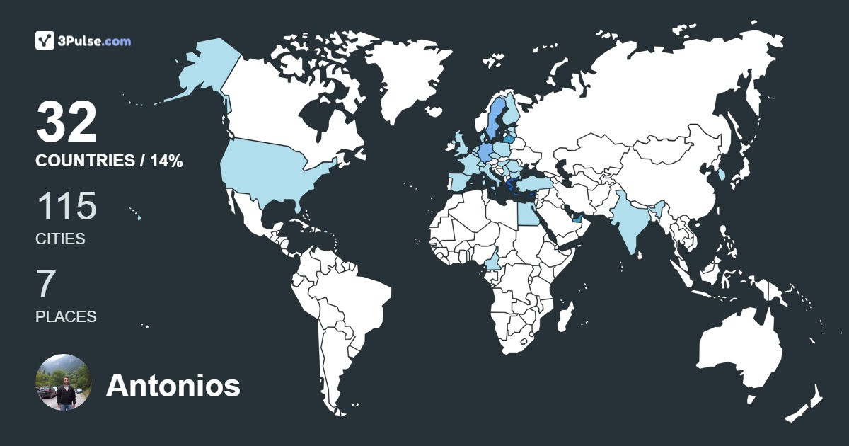 Antonios Leftheriotis's Travel Map Image