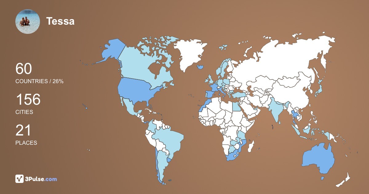 Изображение Карты путешествий Tessa Rivers