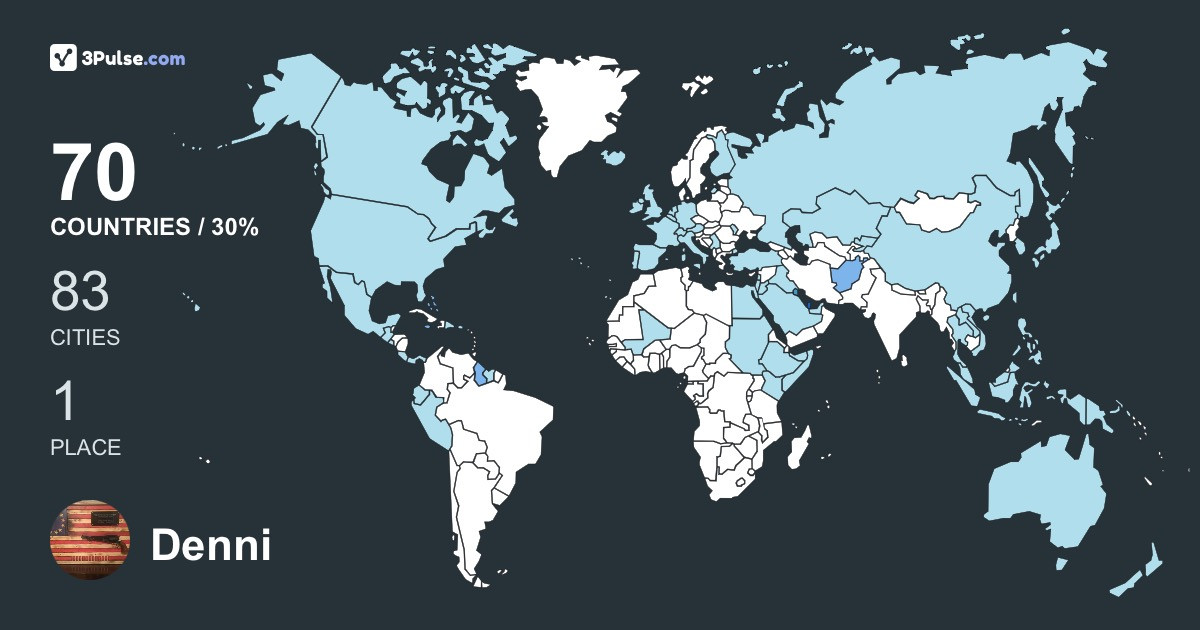 Denni Arich's Travel Map Image