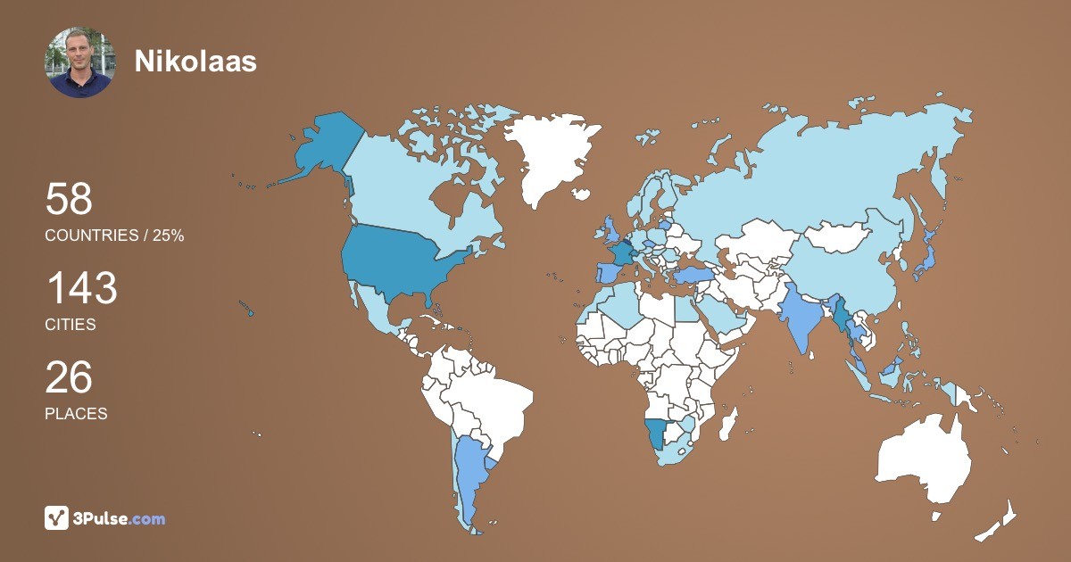 Изображение Карты путешествий Nikolaas Vanderlinden