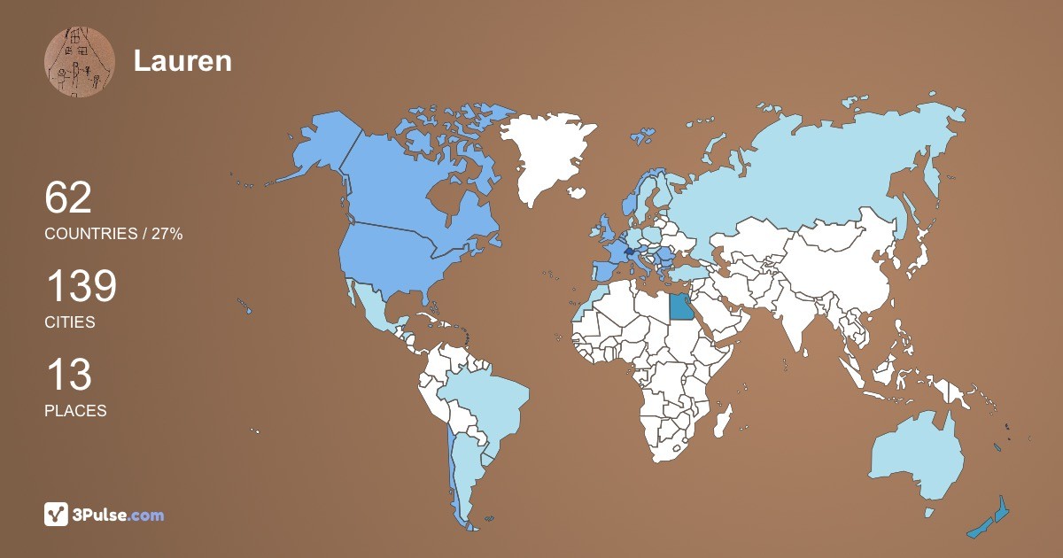 Изображение Карты путешествий Lauren Moorhouse