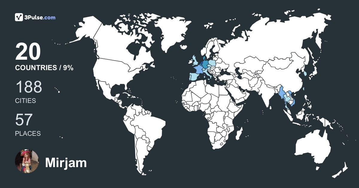Mirjam Ilbrink's Travel Map Image