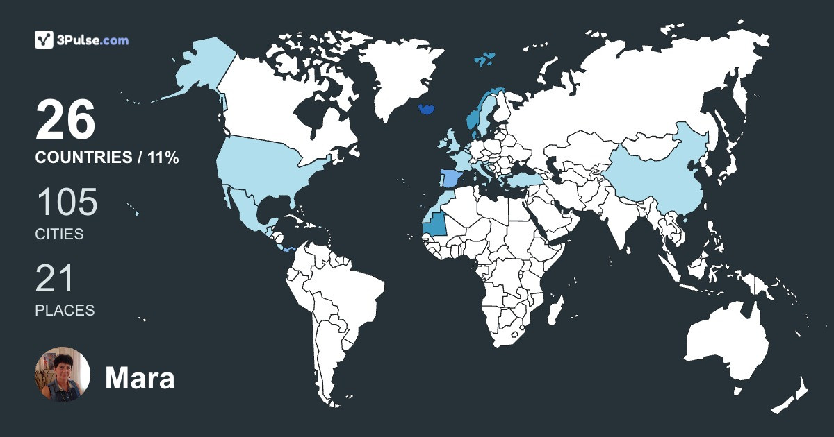 Mara Jnsdttir's Travel Map Image